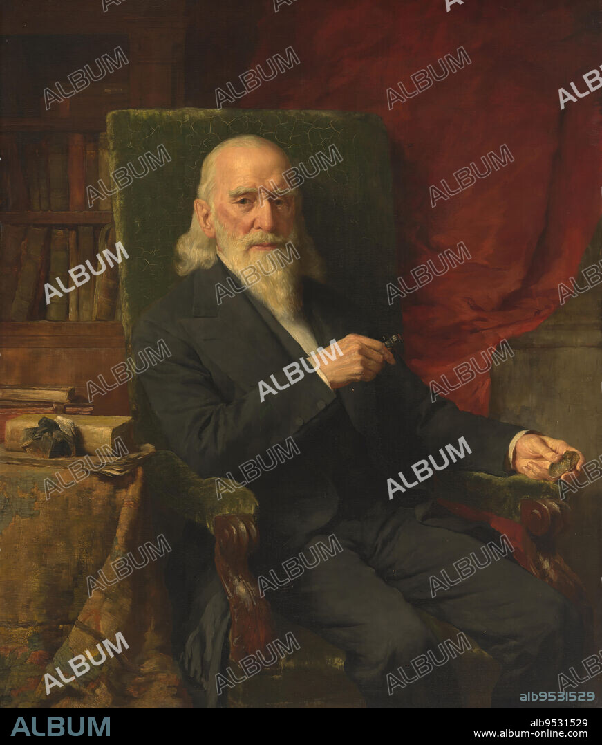 BERNARD ALBRECHT UHLE. Isaac Lea. Oil on canvas mounted on wood. Date: c. 1884-85.