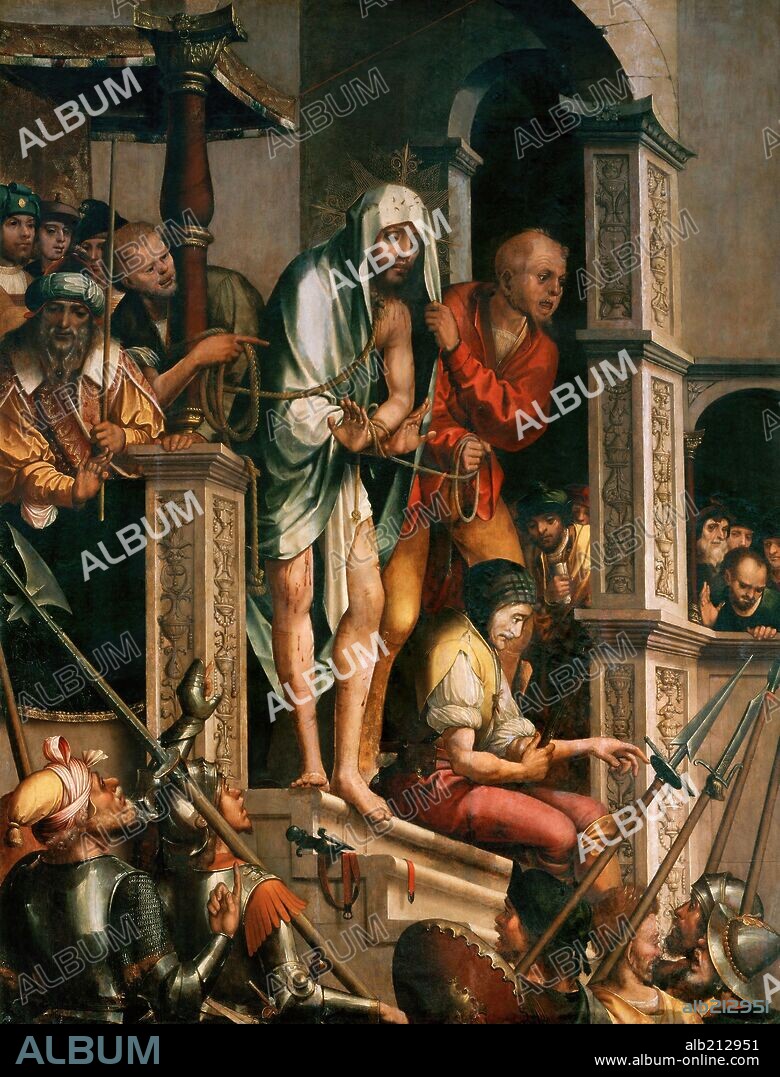 CRISTOVAO DE FIGUEIREDO. Cristóvão de Figueiredo / 'Ecce Homo', Oil on panel.