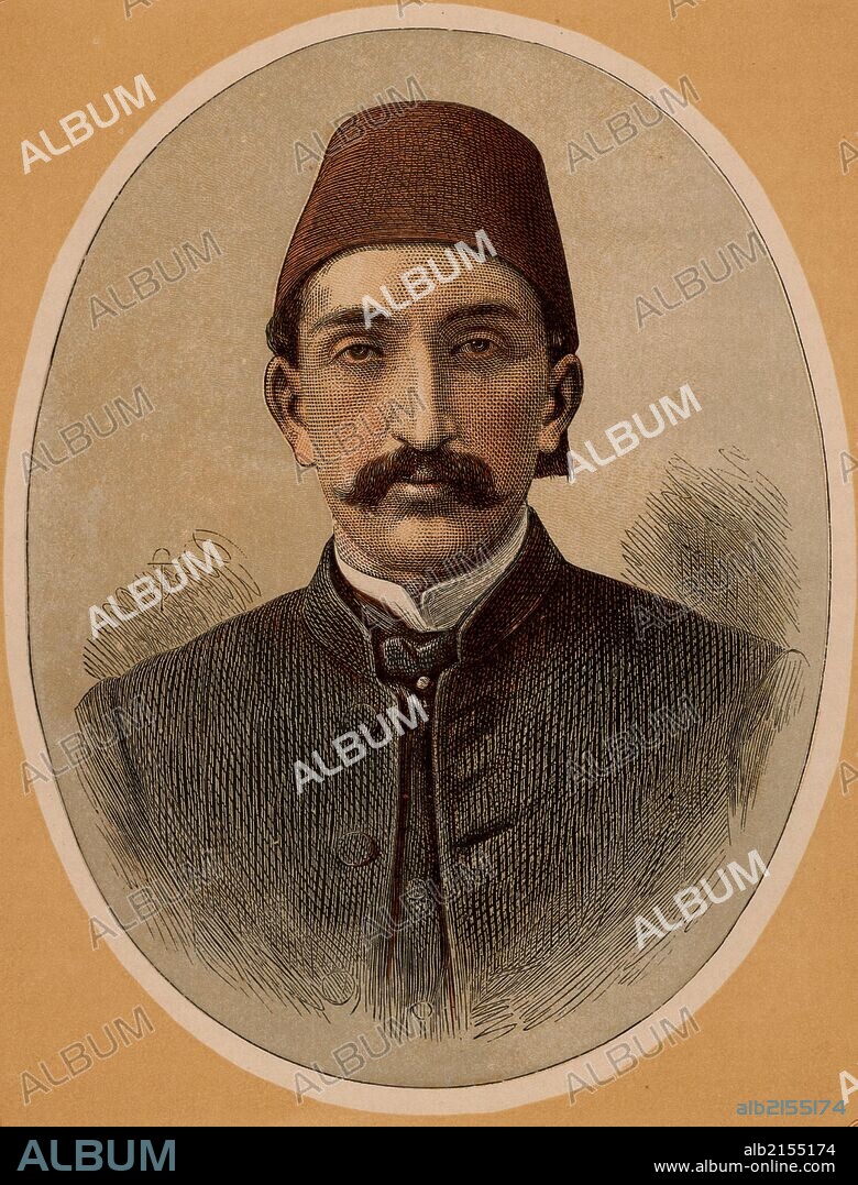 Abdul Hamid II (1842-1918) last Sultan of Turkey (1876-1909).  Called the Great Assassin; despotic ruler; deposed and exiled 1909.  Colour-printed wood engraving. (Photo by: Universal History Archive/UIG via Getty Images).