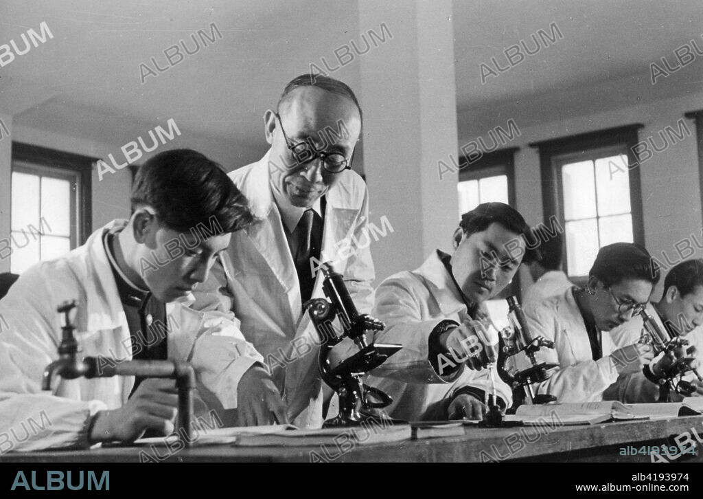 Students of the Medical Department of the first university in North Korea. May 1947.