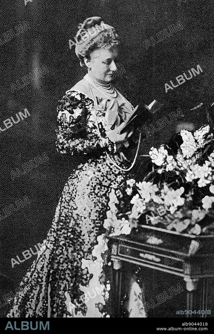 Photograph of Augusta Victoria of Schleswig-Holstein (1858-1921) the first wife of Emperor Wilhelm II (1859-1941) King of Prussia and German Emperor. Dated 19th Century.