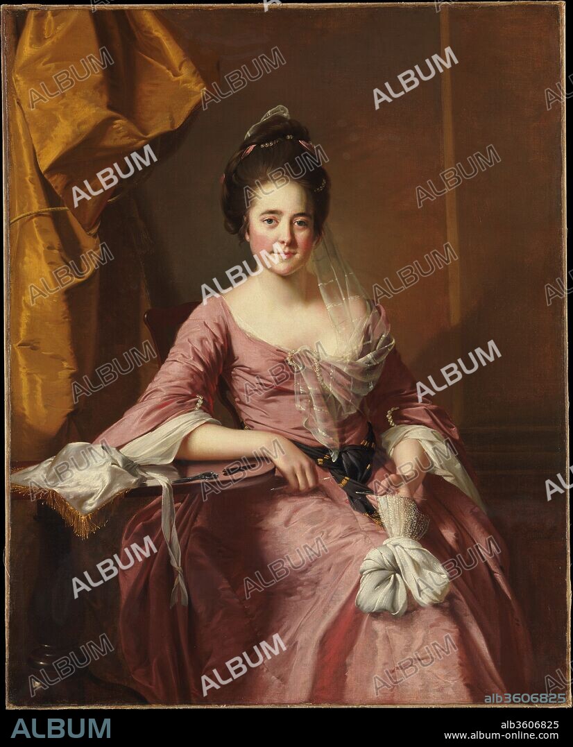 Portrait of a Woman. Artist: Joseph Wright (Wright of Derby) (British, Derby 1734-1797 Derby). Dimensions: 49 7/8 x 40 in. (126.7 x 101.6 cm). Date: ca. 1770.
Joseph Wright of Derby was the first major British painter to work almost entirely outside London. Most of his patrons were merchants or industrialists from the Midlands or members of the local gentry. This portrait of an unknown lady was probably painted about 1770, the high point of Wright's early career as a portraitist, and is a fine example of the direct, descriptive style he employed--far removed from the artificial conventions favored in London society.