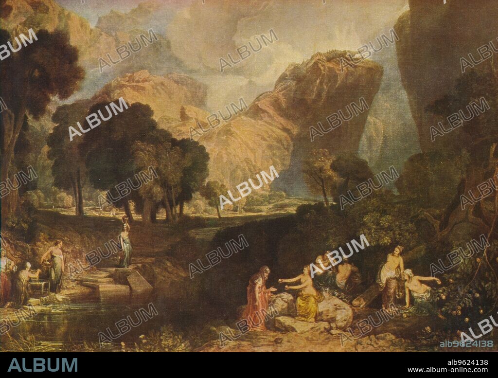 JOSEPH MALLORD WILLIAM TURNER. 'The Goddess of Discord Choosing the Apple of Contention in the Garden of the Hesperides', 1806, (1911). From the Tate Gallery, London. From Bibby's Annual 1911, [J. Bibby & Sons, Liverpool, 1911].