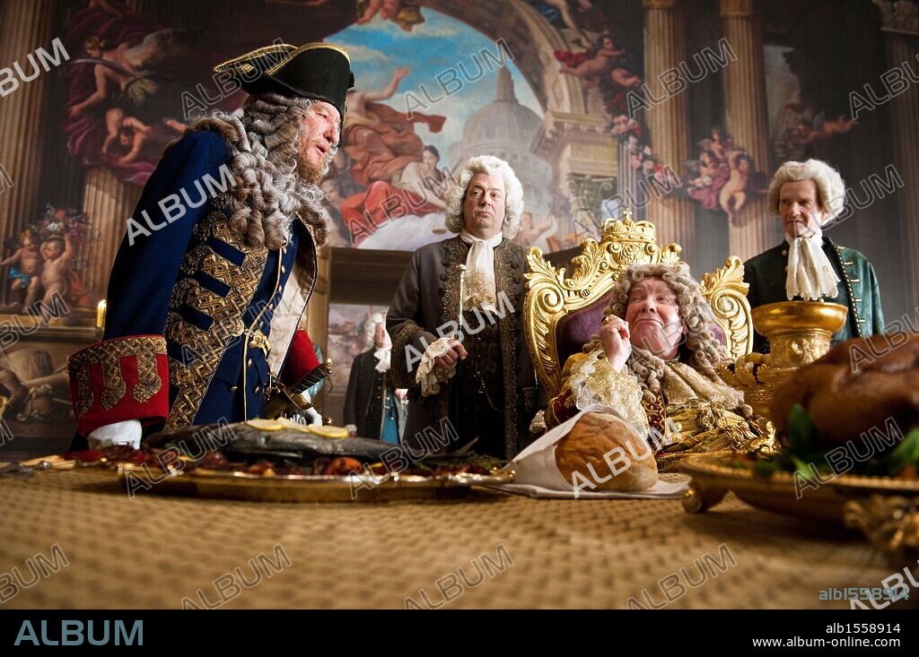 ANTON LESSER, GEOFFREY RUSH, RICHARD GRIFFITHS and ROGER ALLAM in PIRATES OF THE CARIBBEAN: ON STRANGER TIDES, 2011, directed by ROB MARSHALL. Copyright WALT DISNEY PICTURES / MOUNTAIN, PETER.