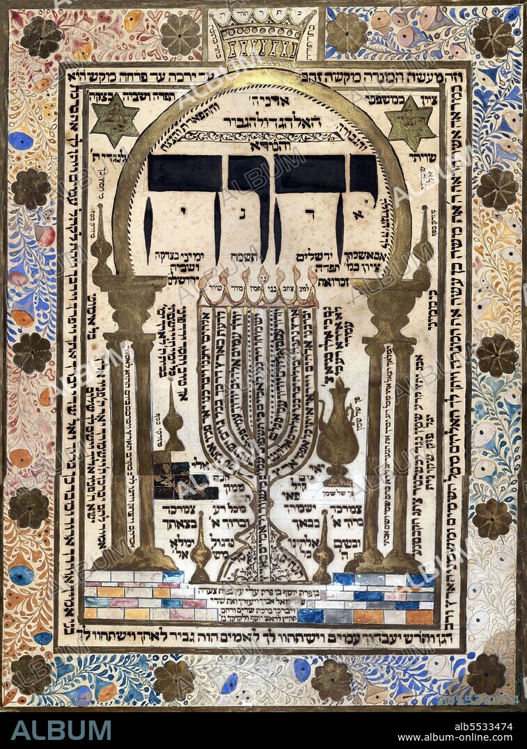 Shiviti are meditative representations of a menorah candlestick used in some Jewish communities for contemplation over God's name. They are usually placed over the <i>amud</i> - the podium from which the prayer service is led by the <i>hazzan</i>.