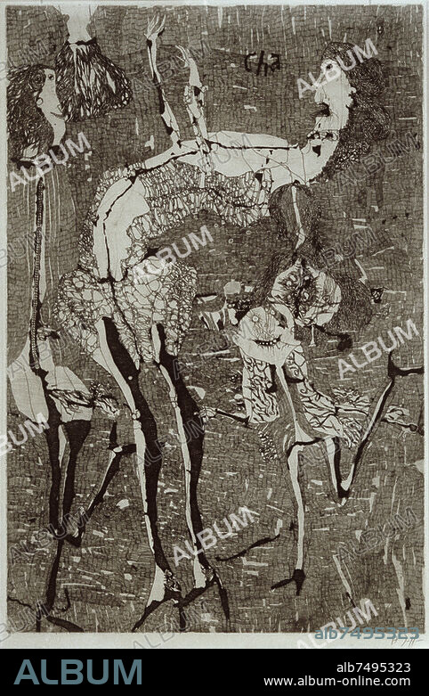 HORST JANSSEN. Janssen, Horst 1929-1995. "Cha Cha Cha", 1958. Radierung, 59,4 x 39,5 cm. Kunsthandel.