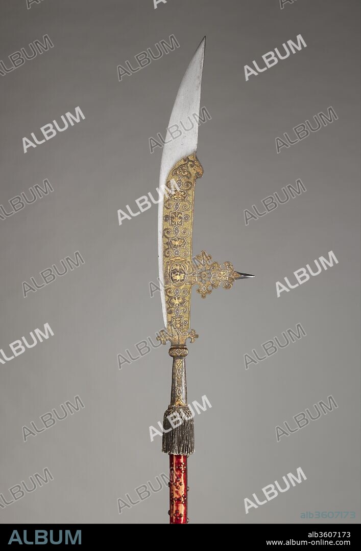 Fauchard of the Bodyguard of Cardinal Scipione Borghese-Caffarelli (1576-1633). Culture: Italian. Dimensions: L. 108 in. (274.32 cm); blade L. 35 in. (24.13 cm); W. 9.5 in. (88.9 cm). Date: ca. 1600-1610.