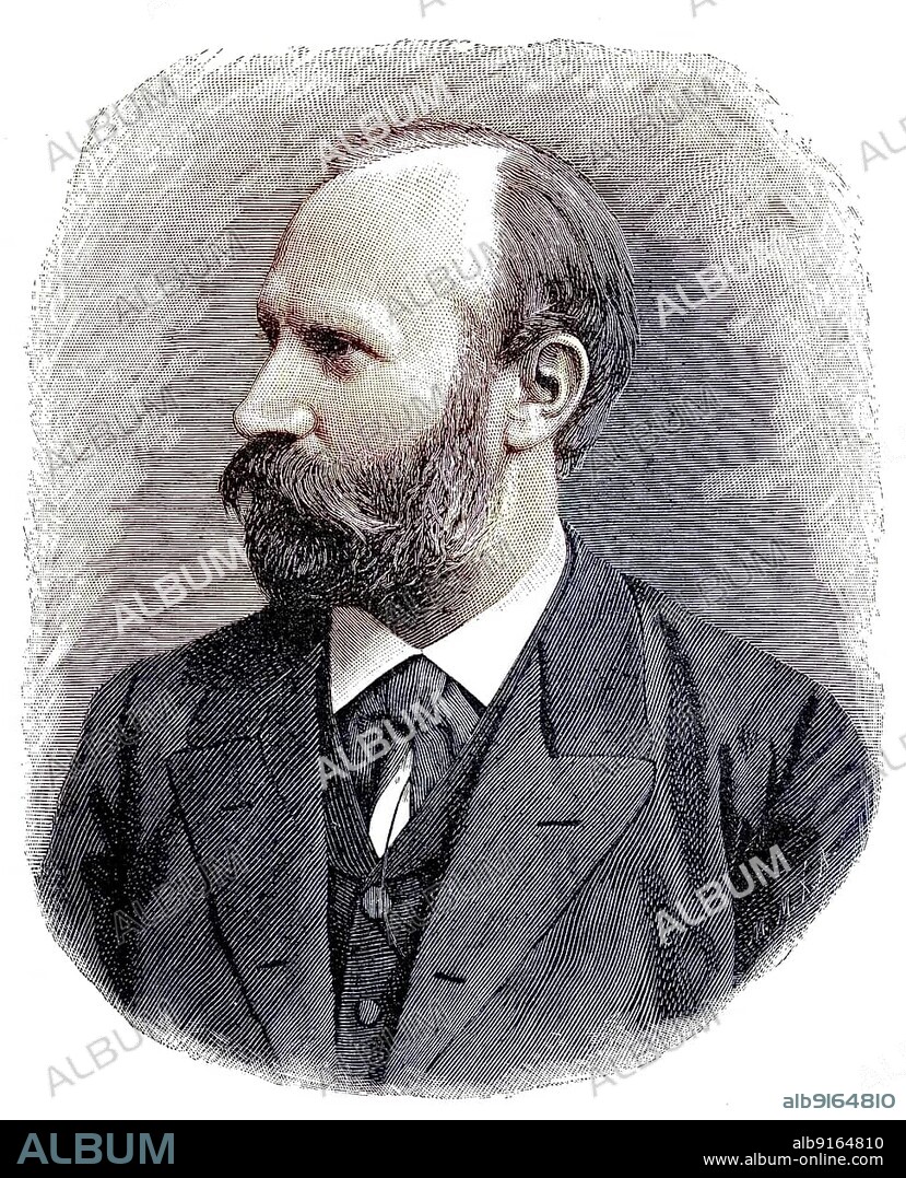 Heinrich Wilhelm Gottfried von Waldeyer-Hartz, 6 October 1836, 23 January 1921, German anatomist, famous for consolidating the neuron theory for the organisation of the nervous system and for naming the chromosome, professor and physician, digitally restored reproduction of a 19th century original, exact original date not known