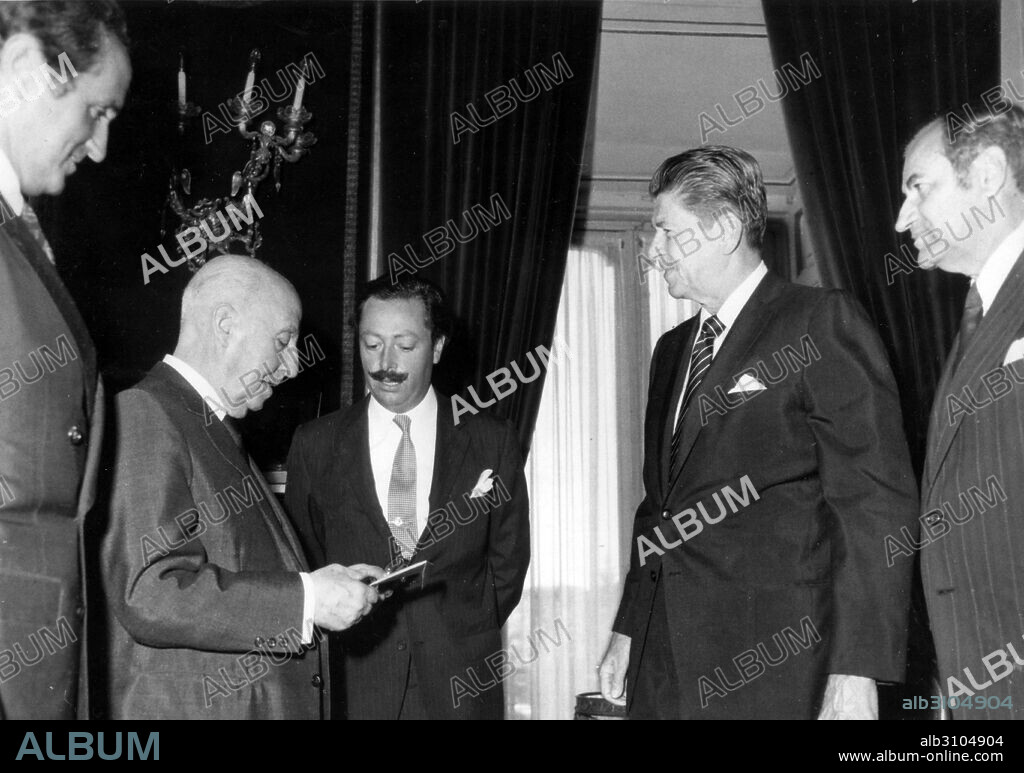 Governor (later US President) Ronald Reagan meets Spain's dictator, General Francisco Franco in Madrid in 1972.