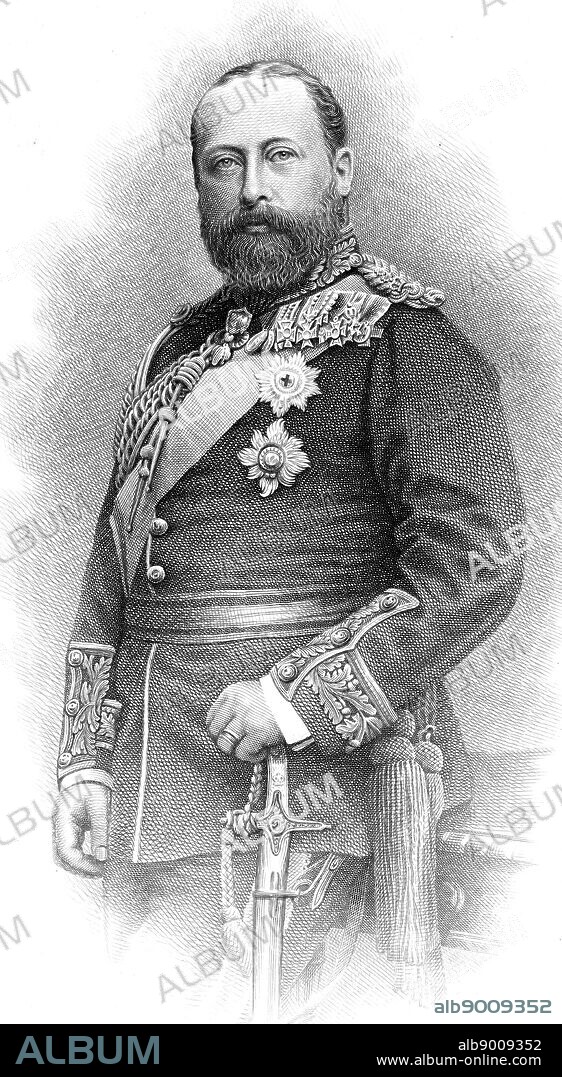 Portrait of Edward VII (1841-1910) Prince of Wales and later King of the United Kingdom and Emperor of India. Dated 19th Century.
