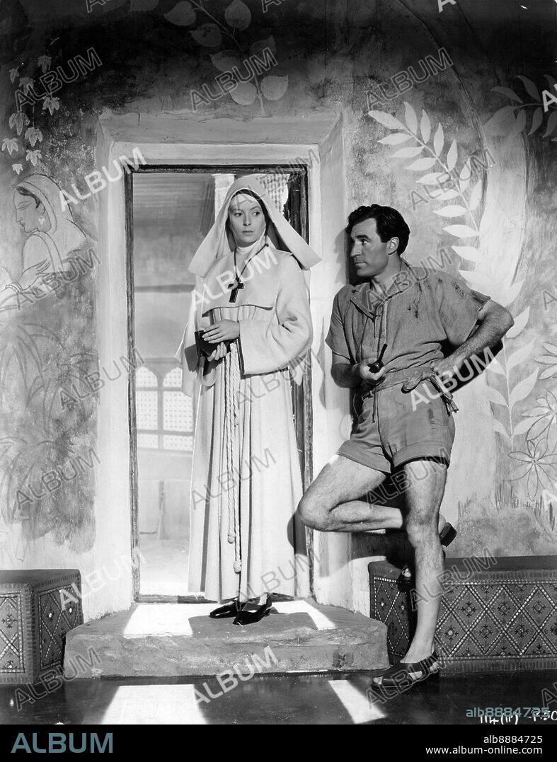 DAVID FARRAR and DEBORAH KERR in BLACK NARCISSUS, 1947, directed by EMERIC PRESSBURGER. Copyright THE ARCHERS.