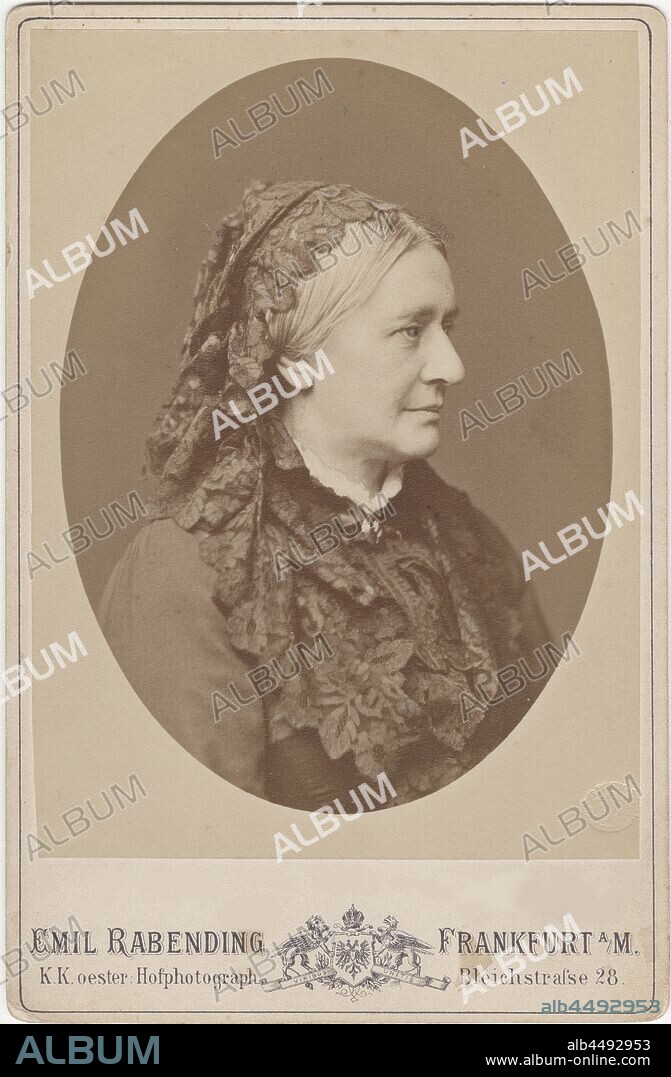 EMIL RABENDING. Portrait of Clara Wieck-Schumann (1819-1896).