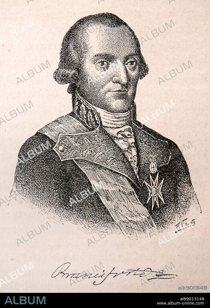 Portrait of Don Miguel de la Grúa Talamanca de Carini y Branciforte, 1st Marqués de Branciforte (1755-1812) Spanish military officer and viceroy of New Spain. Dated 18th Century.