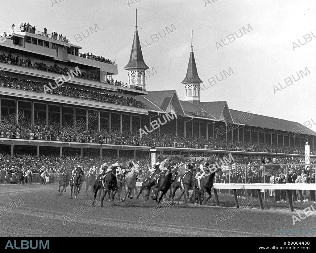 Kentucky Derby, the first turn in 1971, won by Canonero II. Encyclopedia of the Horse page 208.