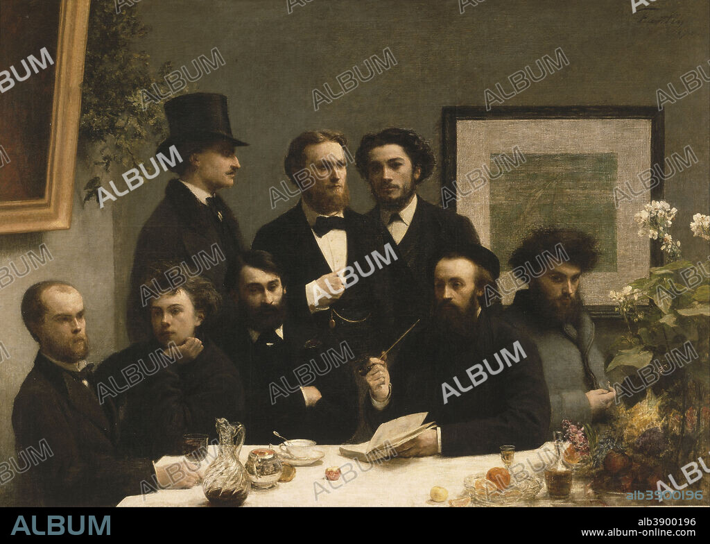 HENRI FANTIN-LATOUR. Coin de table By the Table. Date/Period: 1872. Painting. Oil on canvas. Height: 1,600 mm (62.99 in); Width: 2,250 mm (88.58 in).