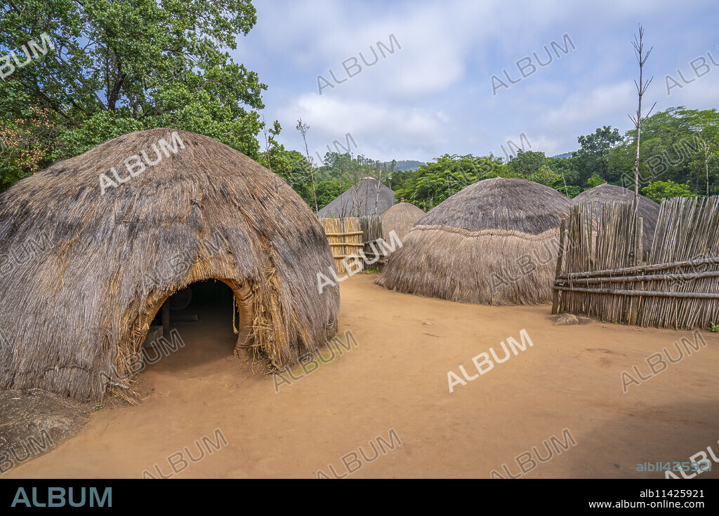 View of Mantenga Cultural Village a traditional Eswatini settlement, Malkerns, Eswatini, Africa.