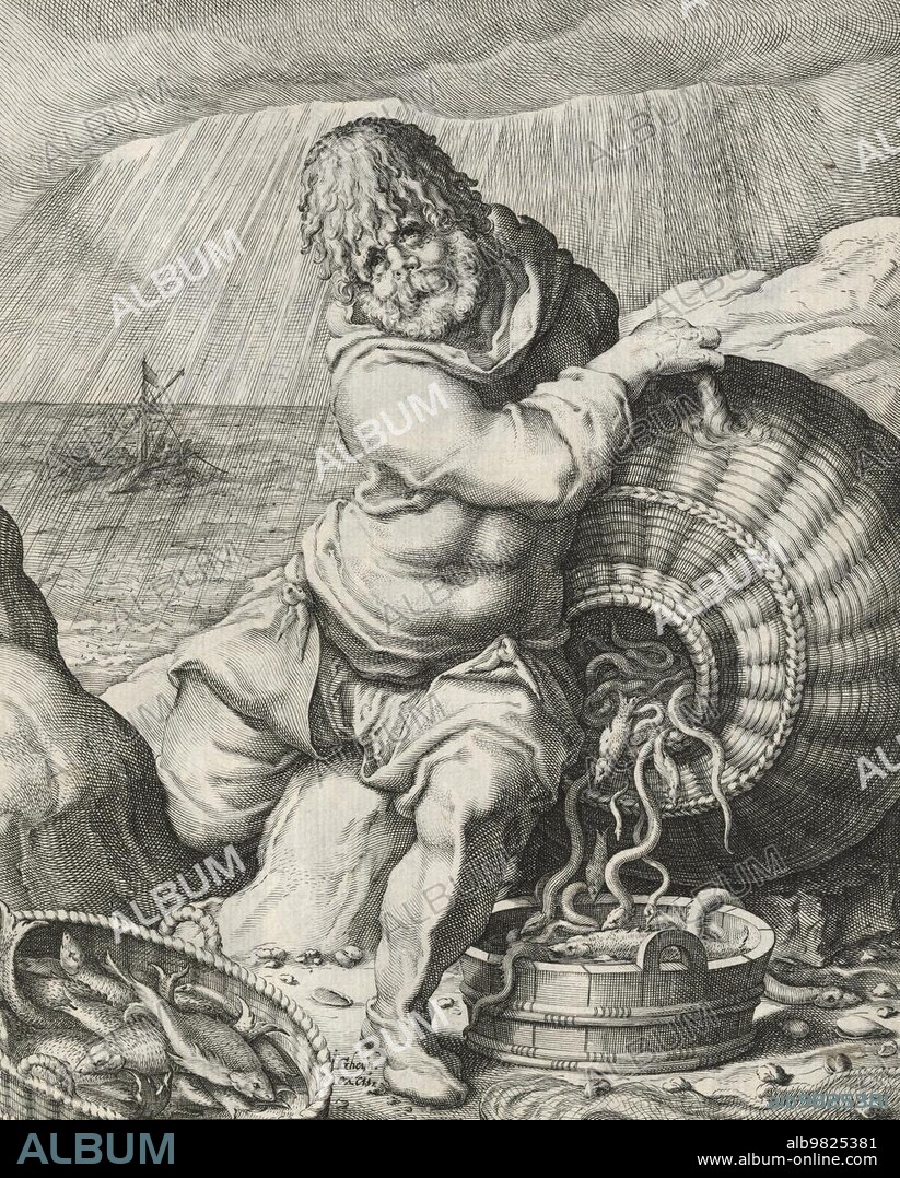 Phlegmaticus, Phlegmatic, The four temperaments, the four different temperaments, documented on human types. The four temperaments are the sanguine, the choleric, the phlegmatic and the melancholic temperament, 1767, Germany, Historical, digitally restored reproduction from a 19th century original