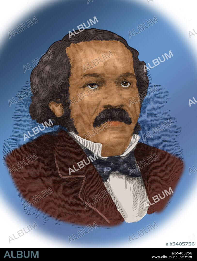 James McCune Smith (1813 - 1865) was an African-American physician, abolitionist, and author. Born a slave he moved to Scotland to attend the University of Glasgow and graduated at the top in his class. He was the first African-American to run a pharmacy in the US. He was a prolific author and essayist of articles relating to not only medicine, but abolition and the emerging science of statistics. S.B. Hode (?), 1891 (cropped and cleaned).