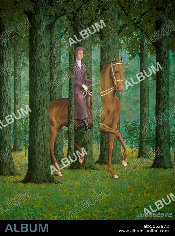 RENÉ MAGRITTE. Magritte, René 1898-1967. "Carte Blanche" (Le Blanc-seing), 1965. Öl auf Leinwand, 81 × 65 cm. (Sammlung Mr. u. Mrs. Paul Mellon), Washington, National Gallery of Art.