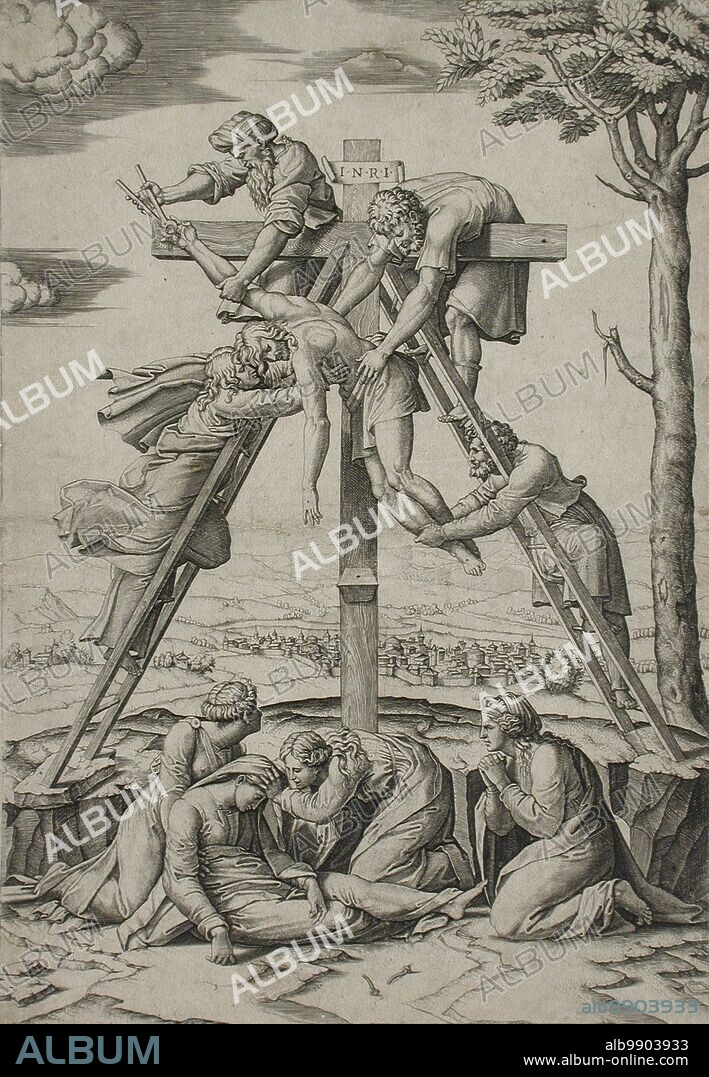 RAPHAEL. Descent from the Cross, between 1520 and 1521.
