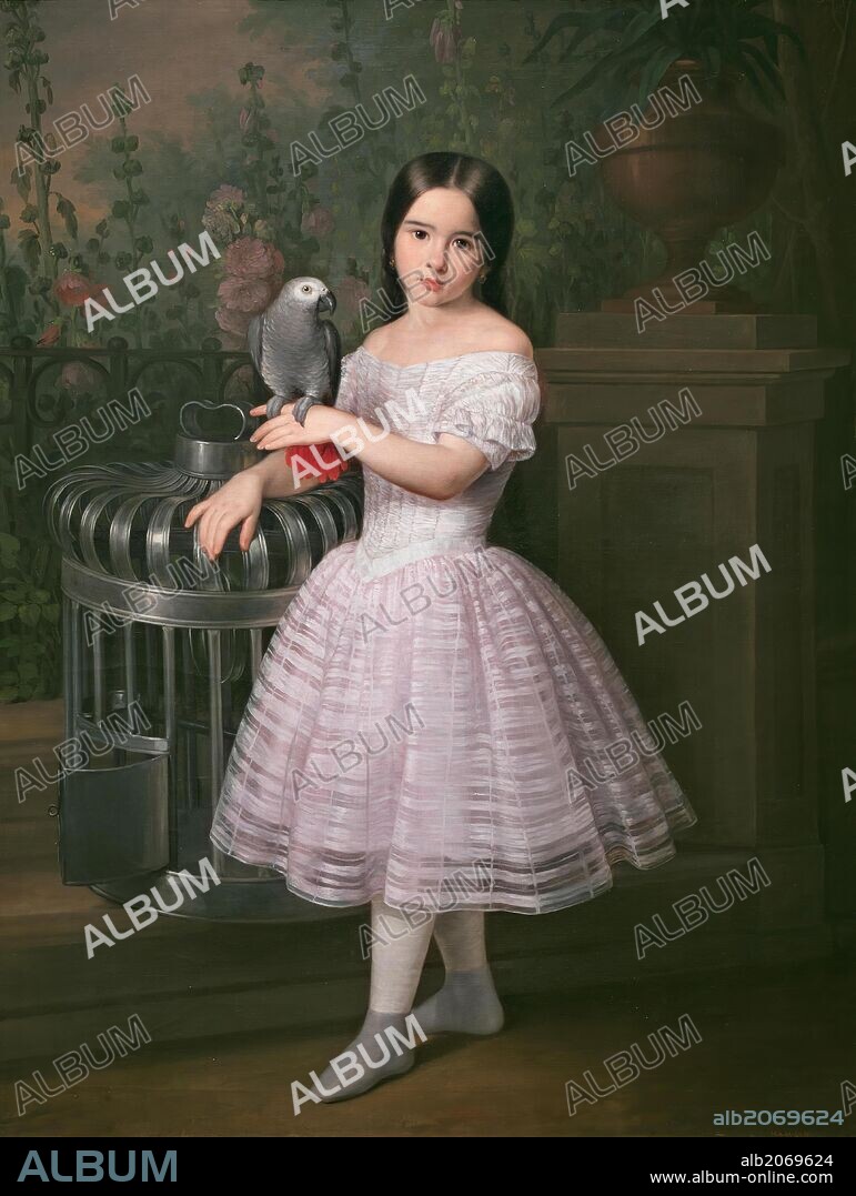 ANTONIO MARIA ESQUIVEL. Antonio María Esquivel y Suárez de Urbina / 'Rafaela Flores Calderón, niña', Segundo cuarto del siglo XIX, Escuela Española, Óleo sobre Lienzo, 138 cm x 105 cm, P04301.