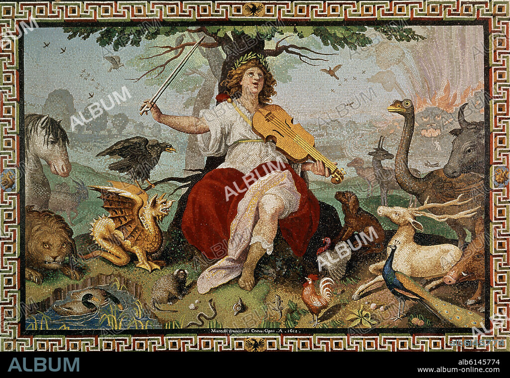 MARCELLO PROVENZALE. *ORFEO  MOSAICO DE 1618.