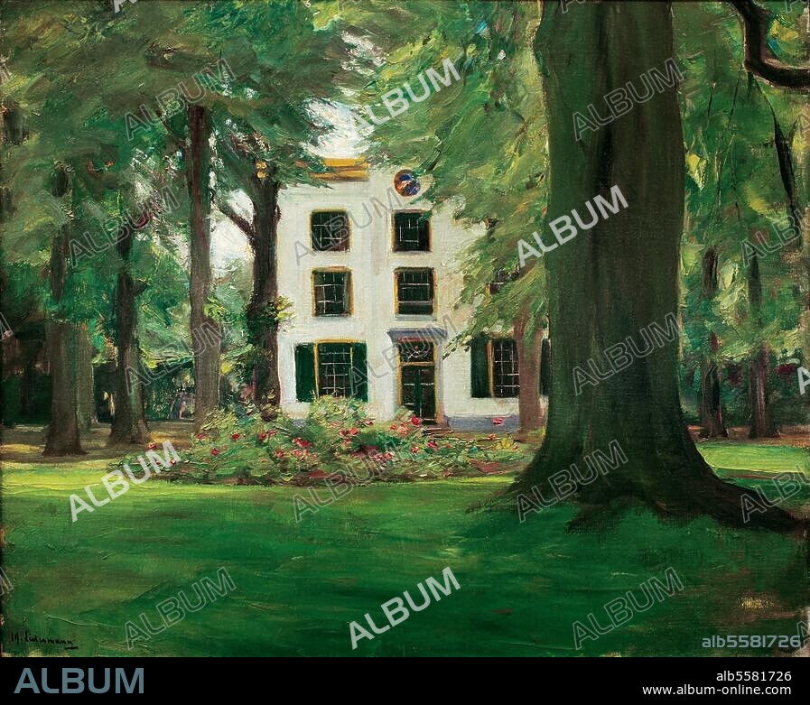 MAX LIEBERMANN. Liebermann, Max; peintre allemand. Berlin 20.7.1847 - id. 8.2.1935. "Landhaus in Hilversum", 1901. (Maison de campagne à Hilversum -appartenant à Jan Bredius, historien de l'art). Huile sur toile, H. 0,65; L. 0,80. Berlin, SMB, Nationalgalerie.