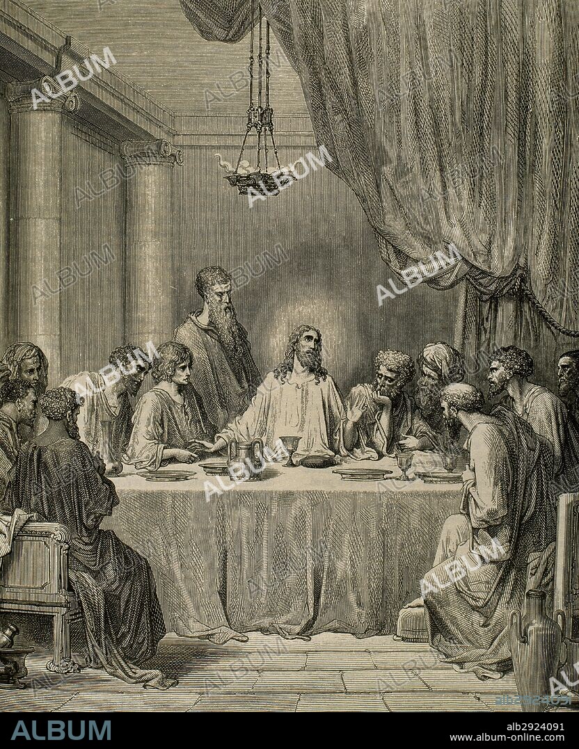 The Last Supper by Gustave Dore (1832-1883).