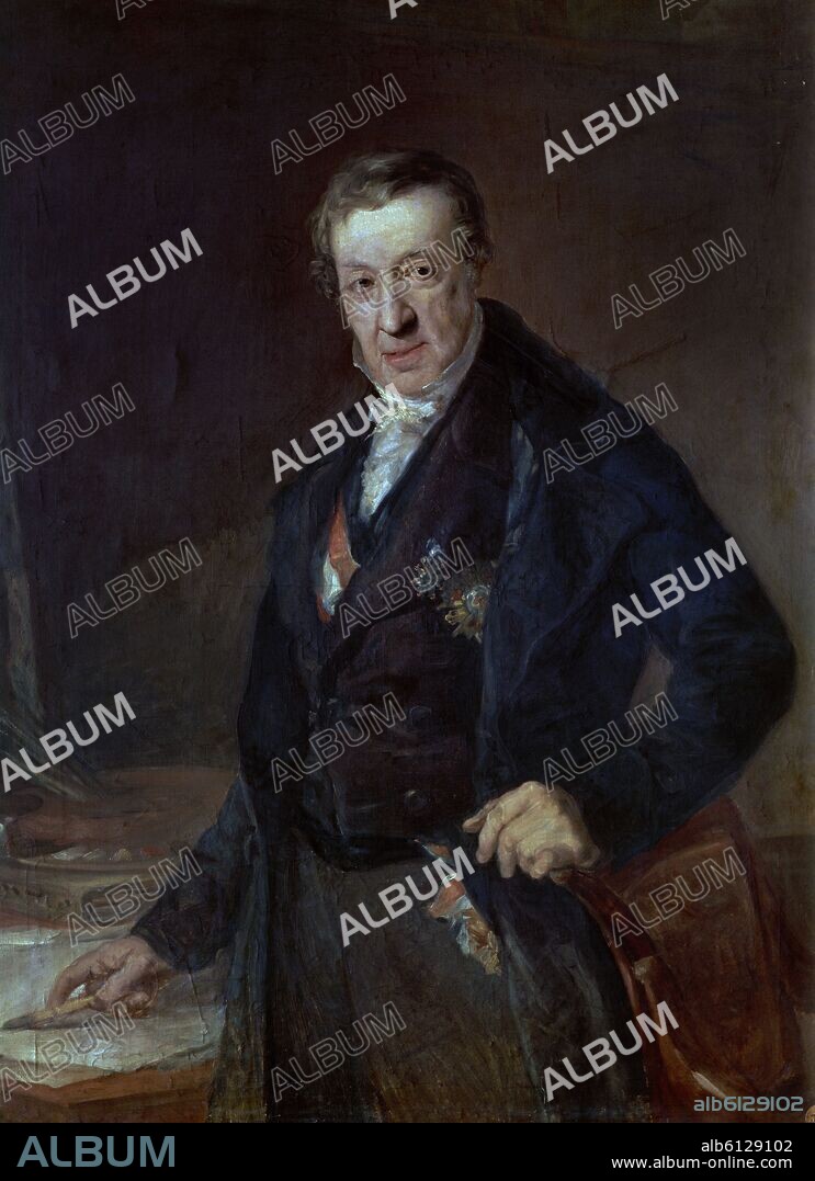 VICENTE LOPEZ PORTAÑA. AUTORRETRATO, 112x83, O/L, NºINV 740.