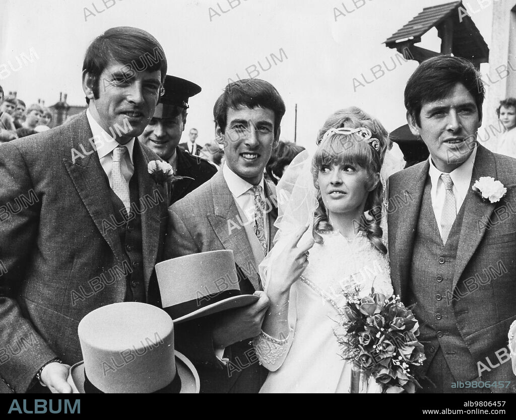 Declan cluskey and sandra williams wedding, conleth cluskey, john stokes, saint joseph church, stanford le hope, essex, 7th october 1968.