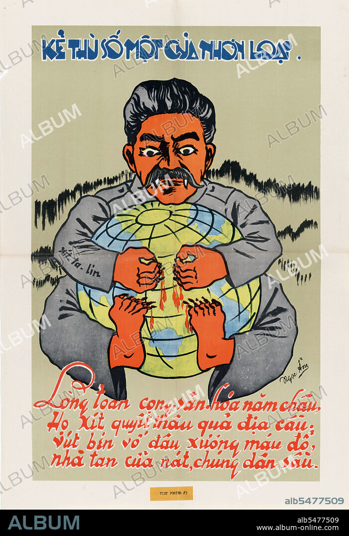 3/1/1951  -  U.S. Propaganda Posters in 1950s Asia - Viet poster written in Vietnamese.