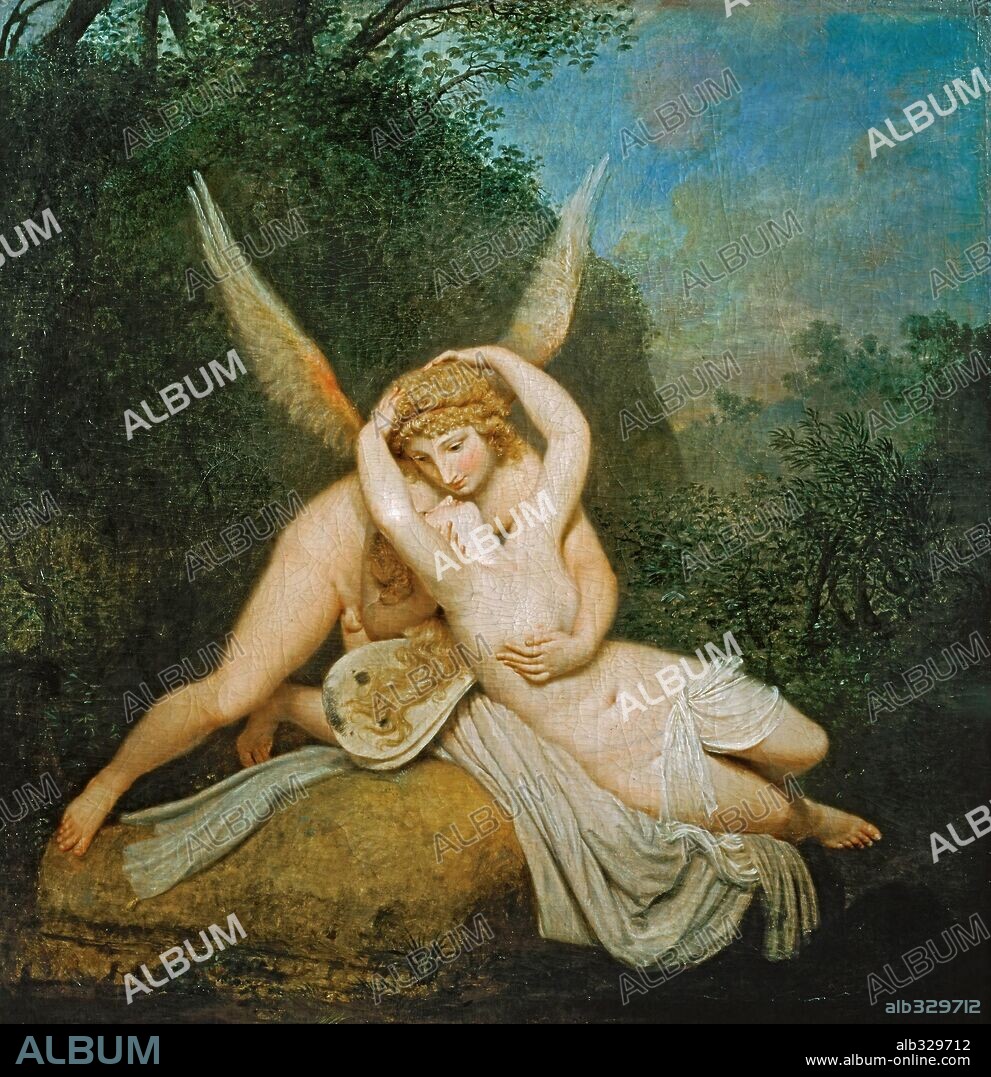 ANTONIO CANOVA. 'Cupid and Psyque', c. 1787-1794, Oil on canvas, 98 x 98 cm.