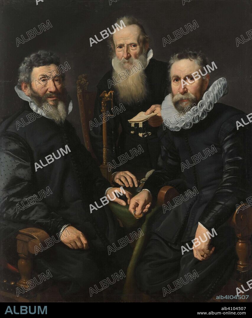 THOMAS DE KEYSER. Group Portrait of an Unidentified Board of Governors. Group Portrait of an Unidentified Body. Dating: c. 1625 - c. 1630. Place: Northern Netherlands. Measurements: support: h 126 cm × w 105.8 cm; frame: h 149 cm × w 128.2 cm; sightsize: h 125 cm × w 104.2 cm.