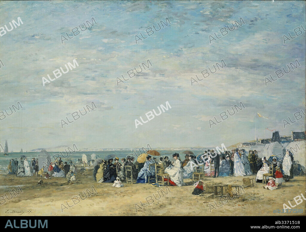 EUGèNE-LOUIS BOUDIN. The Beach at Trouville.