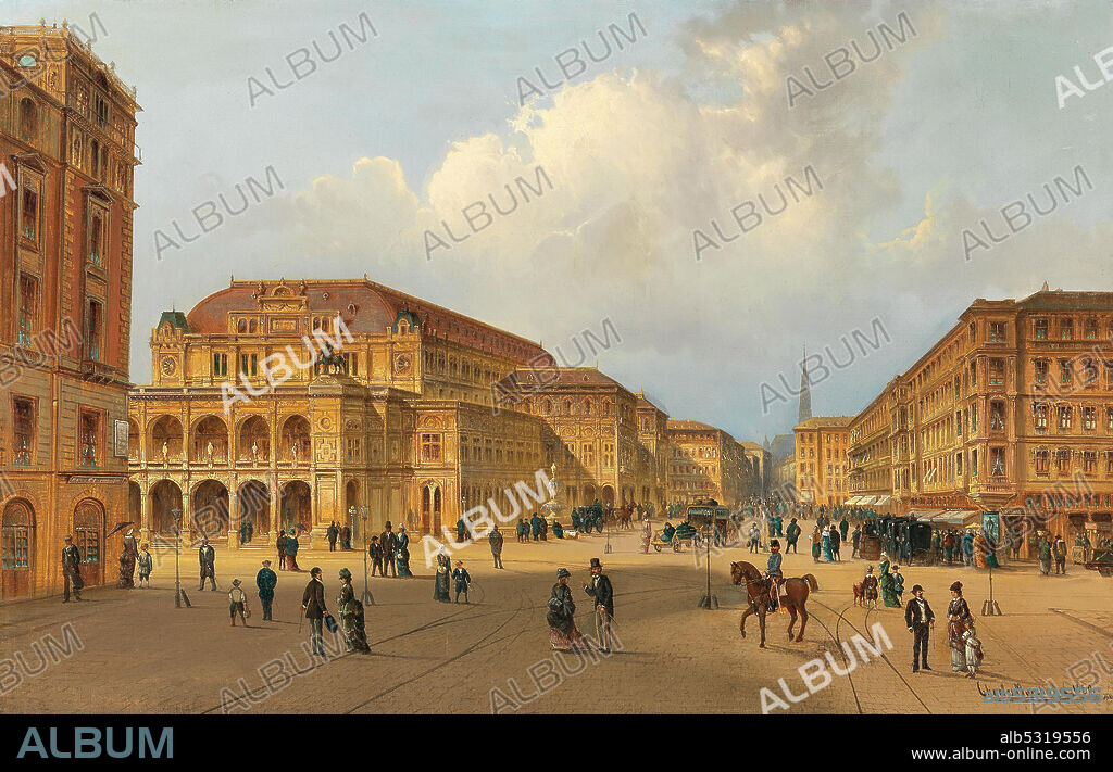 KARL KAUFMANN (MALER). View of the Vienna State Opera.