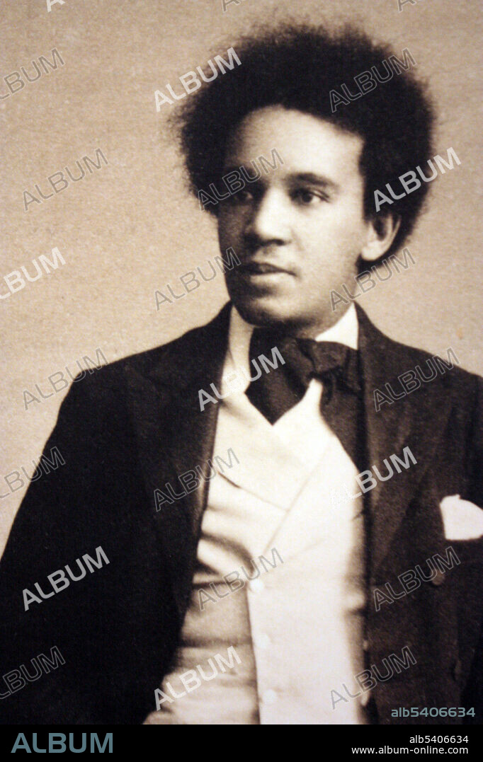 Samuel Coleridge-Taylor (August 15, 1875 - September 1, 1912) was an English composer and conductor. He is known for The Song of Hiawatha, a trilogy of cantatas written between 1898-1900. The first part, Hiawatha's Wedding Feast, was particularly famous for many years and made the composer's name known throughout the world. No photographer credited, 1893 (cropped and cleaned).