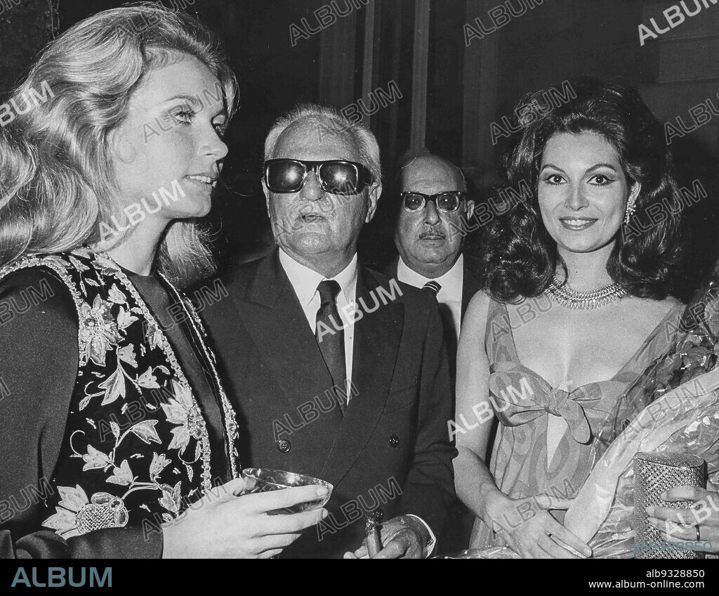 Darryl Francis Zanuck, Genevieve Gilles and Rosanna Schiaffino, 1968.