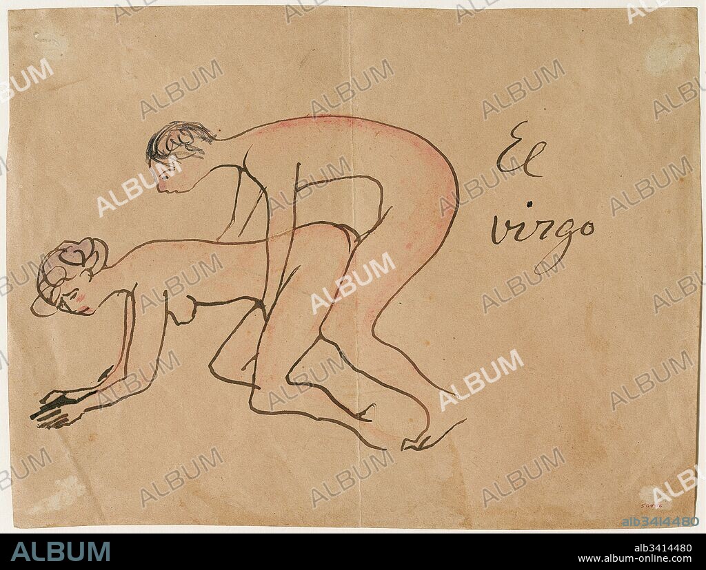Pablo Picasso / "El Virgo", 1902-1903, Drawing on paper (Pen and ink on paper), 17,8 x 23,8 cm, MPB 50,496.