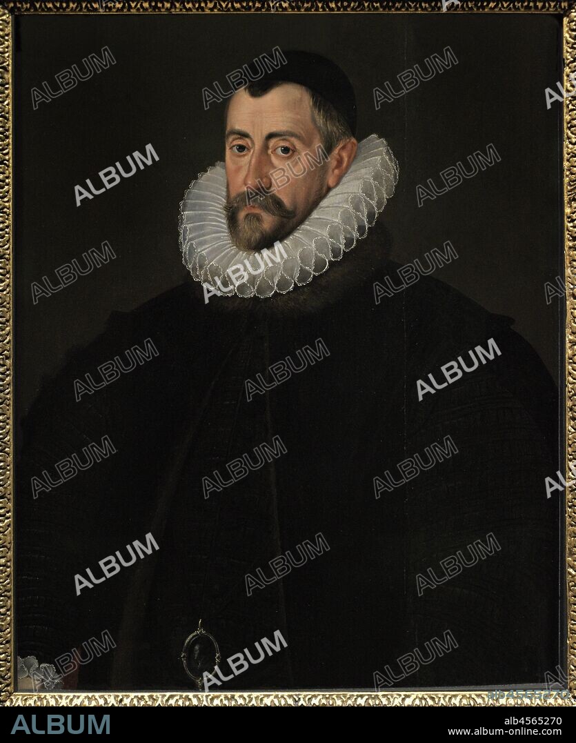 Francis Walsingham (1532-1590). Político inglés, Secretario principal de la reina Isabel I de Inglaterra entre 1573 y 1590. Conocido como el"maestro de espías"por ser quien puso en marcha el servicio secreto de la reina, operando principalmente sobre infiltrados por Felipe II de España y los conspiradores católicos de Roma. Retrato atribuido al artista de origen flamenco John de Critz (1551/2-1642). Oleo sobre tabla, h. 1585. National Portrait Gallery. Londres. Inglaterra.