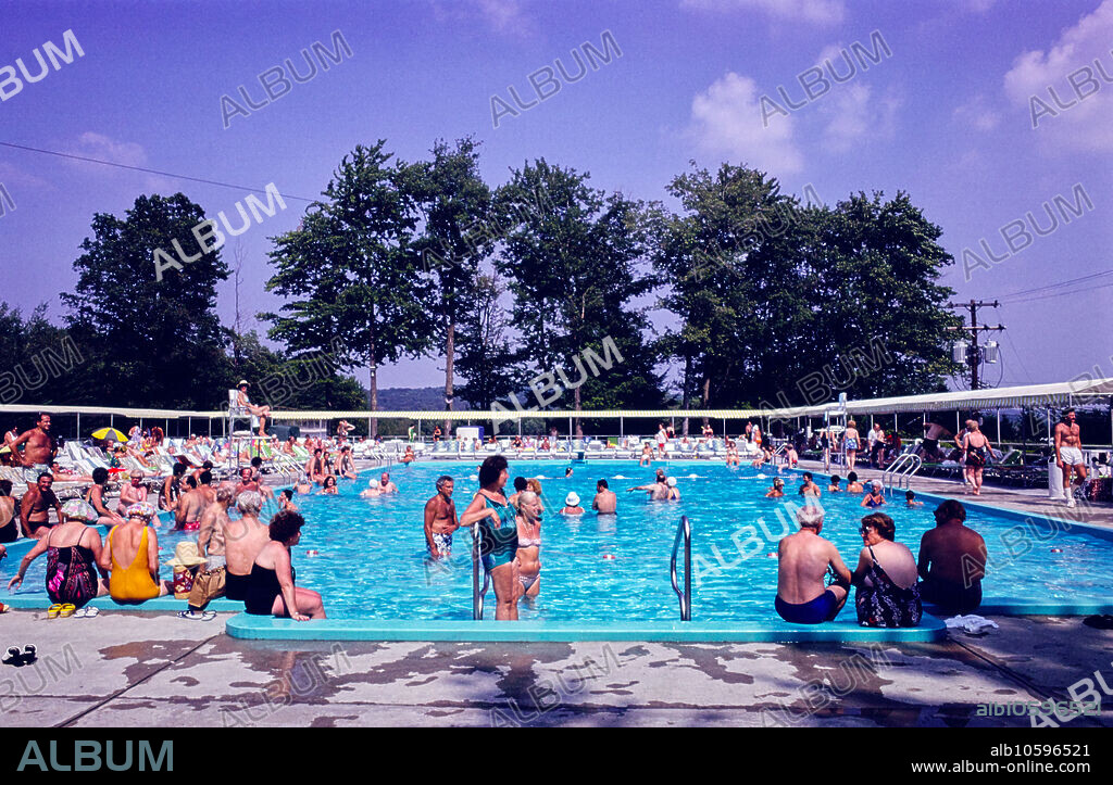 Pool Scene, Raleigh Hotel, South Fallsburg, New York, USA, John Margolies Roadside America Photograph Archive, 1978.