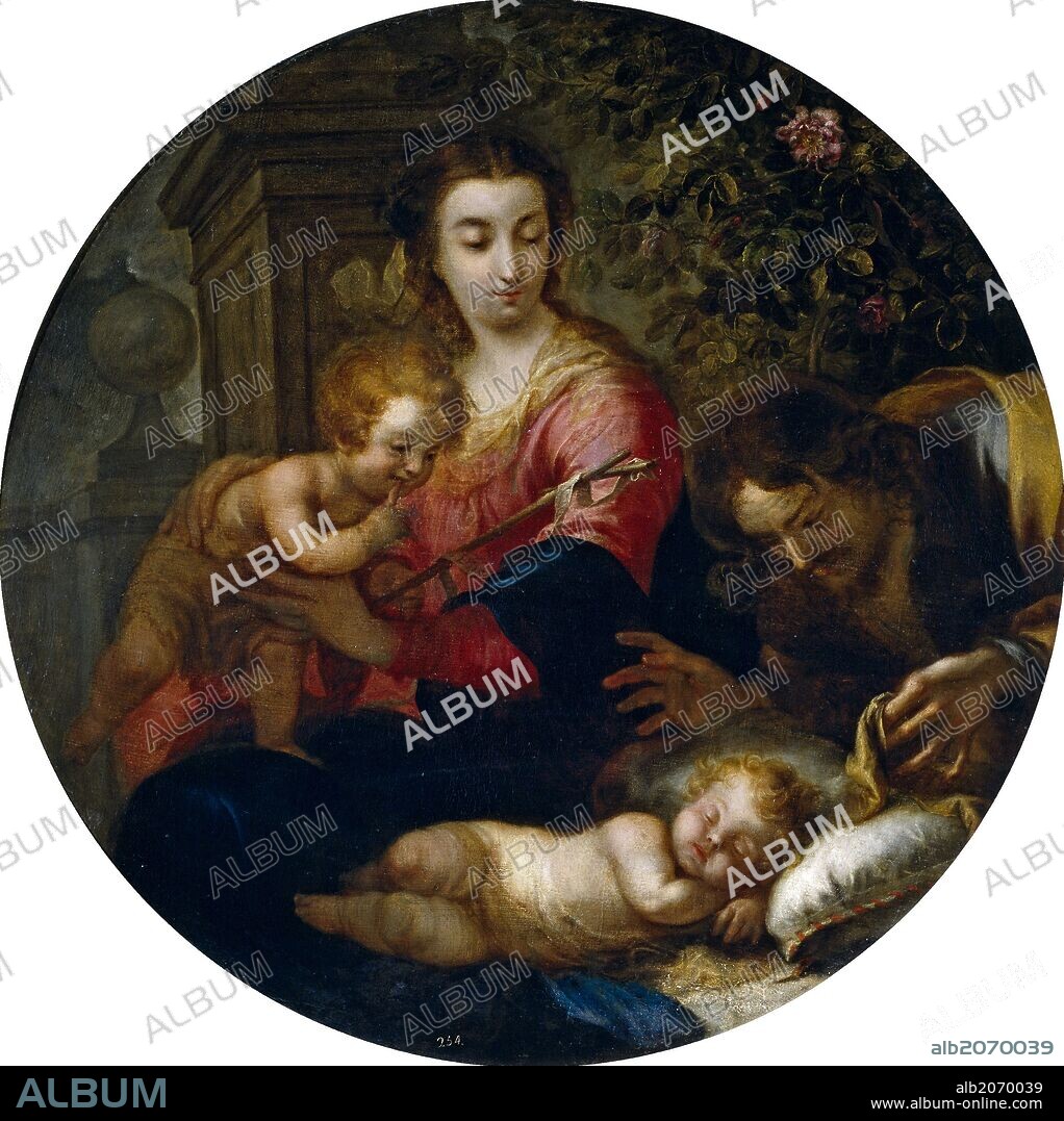 MIGUEL JACINTO MELÉNDEZ. Miguel Jacinto Meléndez / 'Holy Family', ca.  1732, Spanish School, Oil on canvas, P00901.