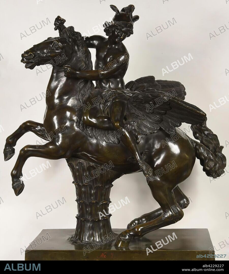 FRENCH SCULPTOR. 18TH CENTURY and COYSEVOX, ANTOINE (AFTER). 'Mercury Riding Pegasus'. France, 18th century. Dimensions: 58x57 cm.
