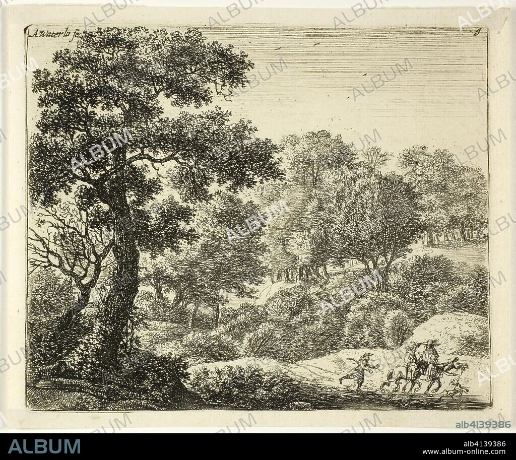 ANTHONIE WATERLOO. The Two Horsemen. Anthoni Waterlo; Dutch, 1609-1690. Date: 1630-1690. Dimensions: 118 x 141 mm (image); 119 x 142 mm (plate); 129 x 153 mm (sheet). Etching on paper. Origin: Holland.