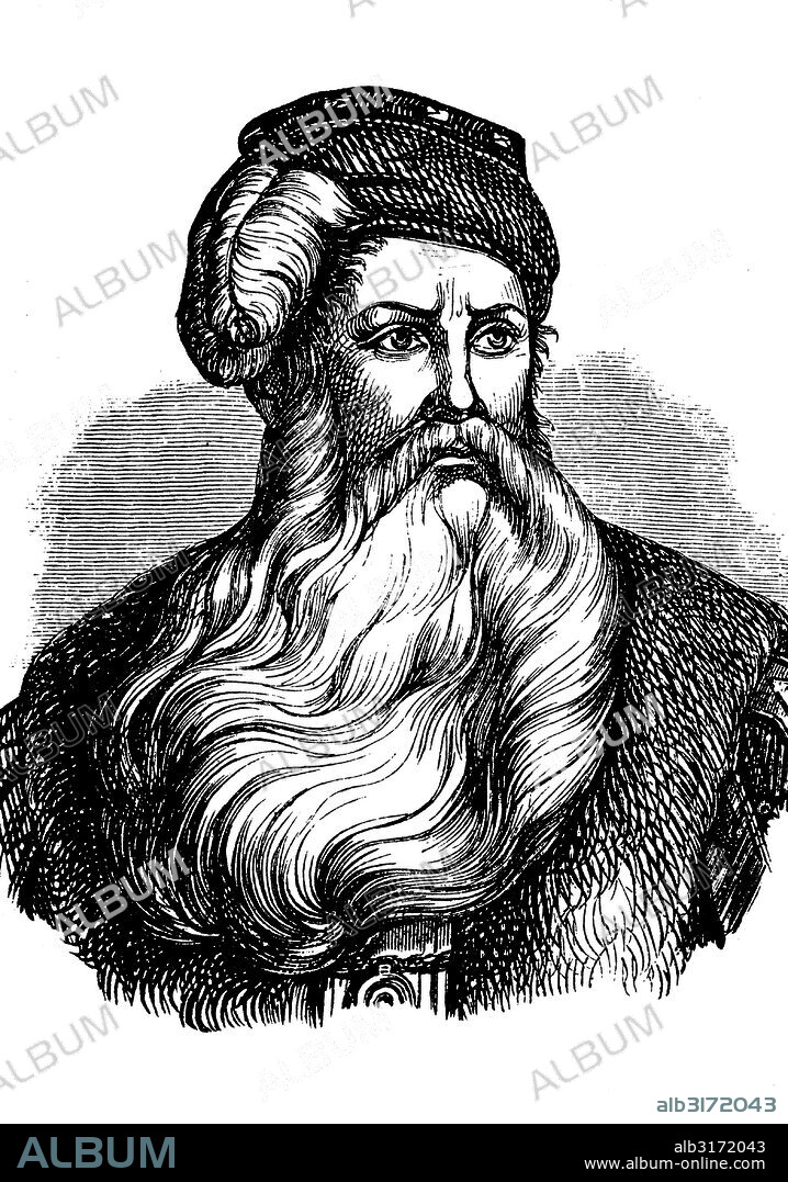 Gustav i. wasa, gustav vasa in swedish, gustav eriksson vasa also known as gustav i., 1496 - 1560, swedish king from 1523 to 1560, historic wood engraving, about 1888.
