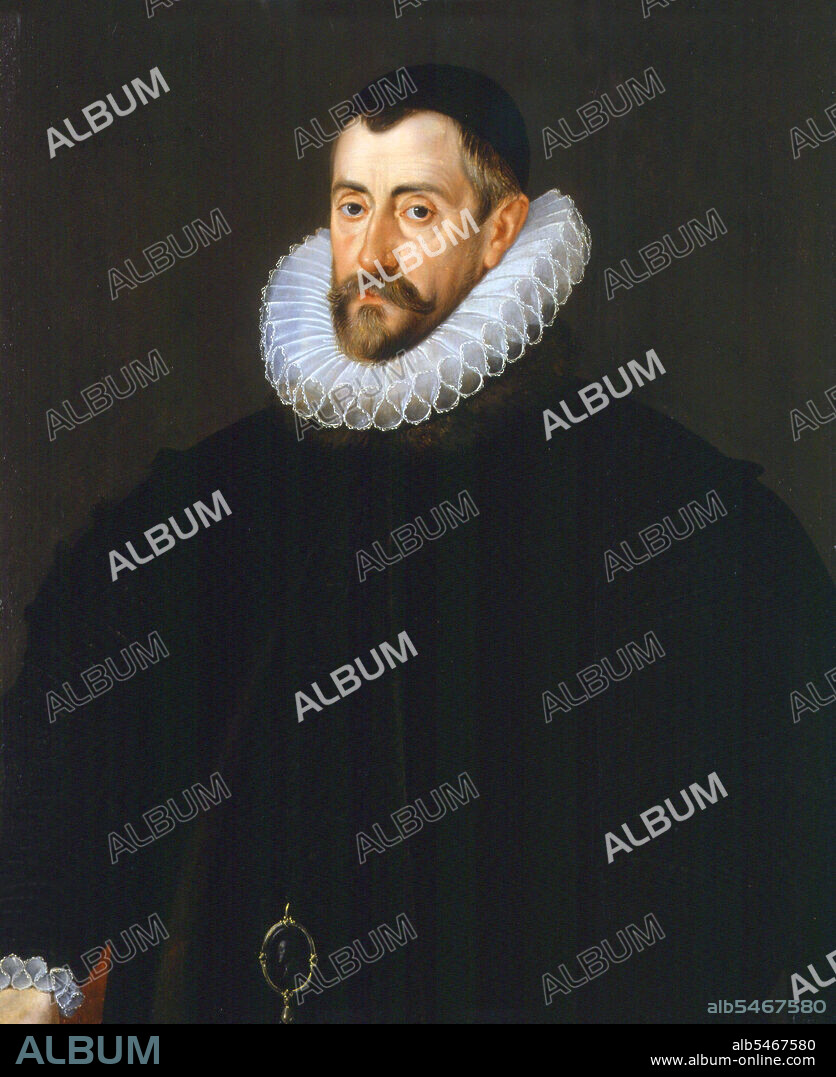England: Sir Francis Walsingham (1532 - 1590), Principal Secretary of England (1573-1590). Oil on panel painting by John De Critz the Elder (1551-1642), c. 1585. Sir Francis Walsingham (c. 1532 - 6 April 1590) was Principal Secretary to Queen Elizabeth I of England from 1573 till 1590, and is popularly remembered as her 'spymaster'. Walsingham is frequently cited as one of the earliest practitioners of modern intelligence methods both for espionage and for domestic security. Walsingham was one of the small coterie who directed the Elizabethan state. (Photo by: John De Critz (1551-1642)/Pictures From History/Universal Images Group via Getty Images).