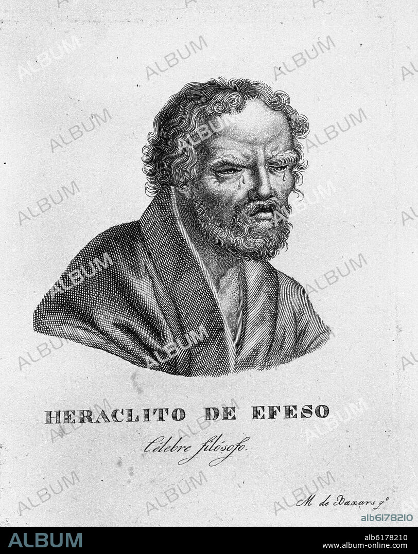 ESTEBAN MAS DE XAXARS (1801-1900) CALCOGRAFO. HERACLITO DE EFESO (540/475 AC) - FILOSOFO GRIEGO.