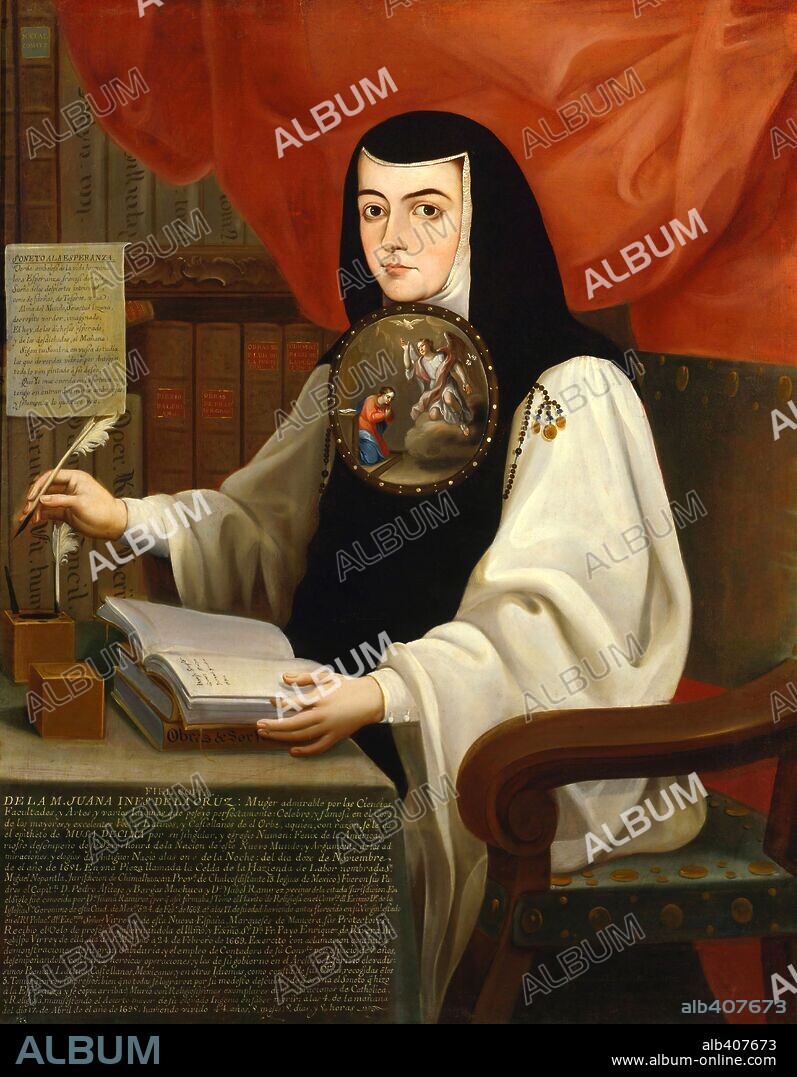ANDRES DE ISLAS. Andrés de Islas / 'Juana Inés de la Cruz', 1772, Oil on canvas, 105 x 84 cm.