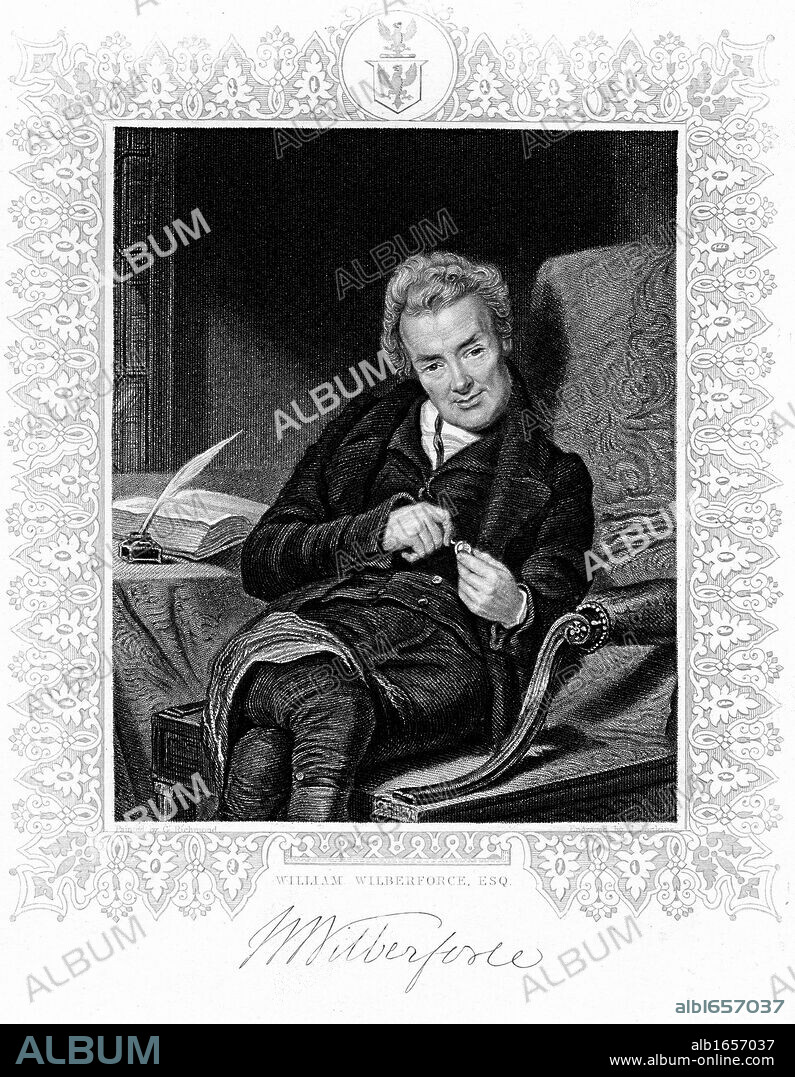 William Wilberforce (1759-1833) English philanthropist: Abolition of slavery. Engraving.