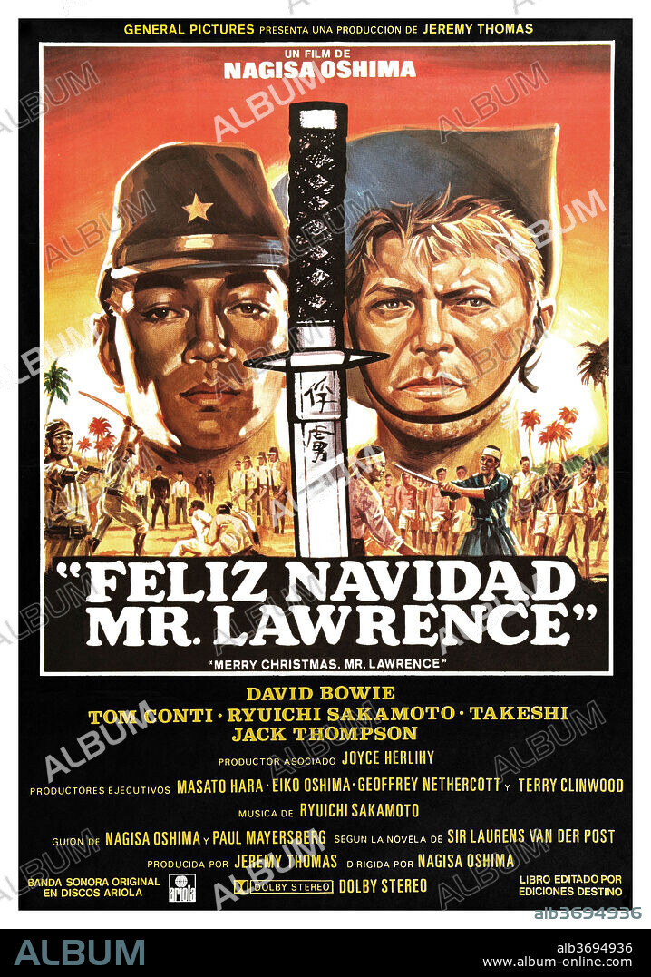 Poster of MERRY CHRISTMAS, MR. LAWRENCE, 1983, directed by NAGISA OSHIMA. Copyright RECORDED PIC-CINEVENTURE-ASAHI/UNIVERSAL.