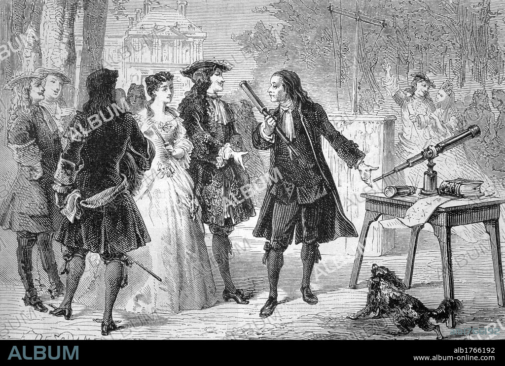 Guillaume Amontons (1663-1705). Físico francés. Experimento telegráfico realizado en 1690 en los jardines de Luxemburgo en Paris.